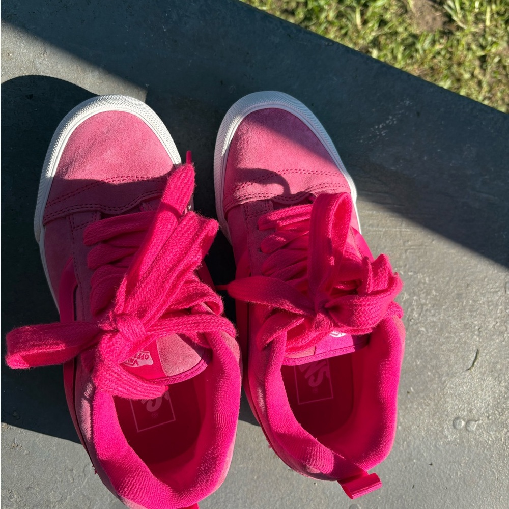 Vans Knu Skool Skate Shoe- Pink Glow